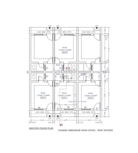 Row Houses-Ground Floor Plan