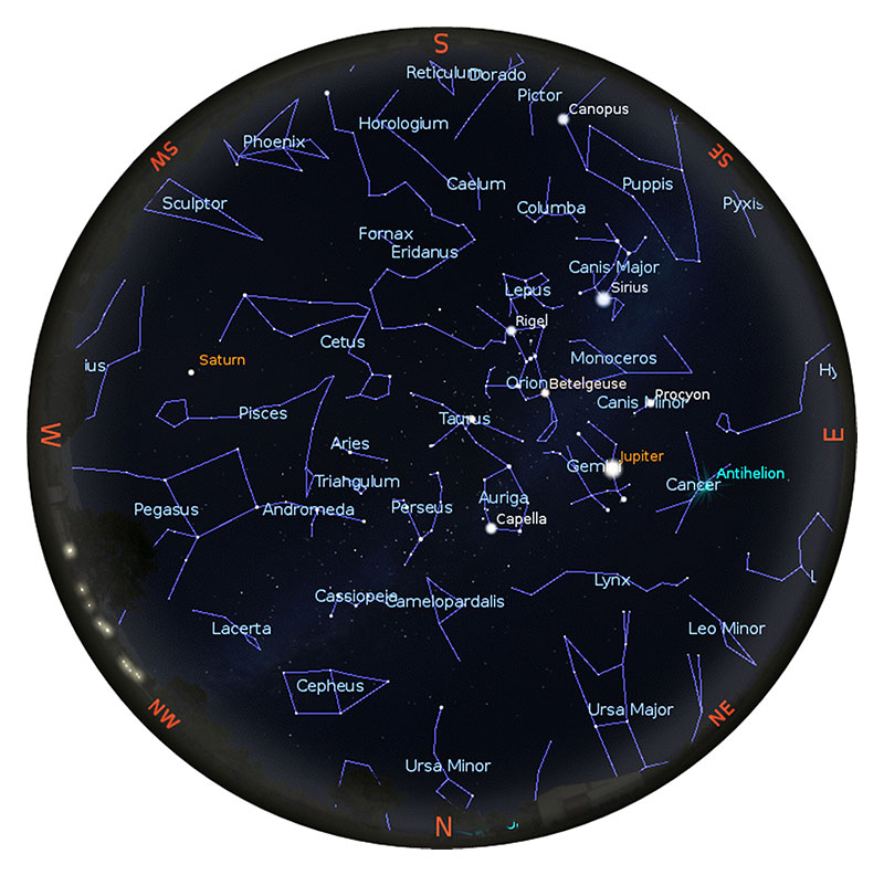 Night sky view image - February 2026