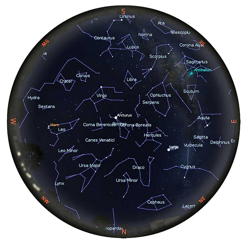 Night sky view image - June 2025