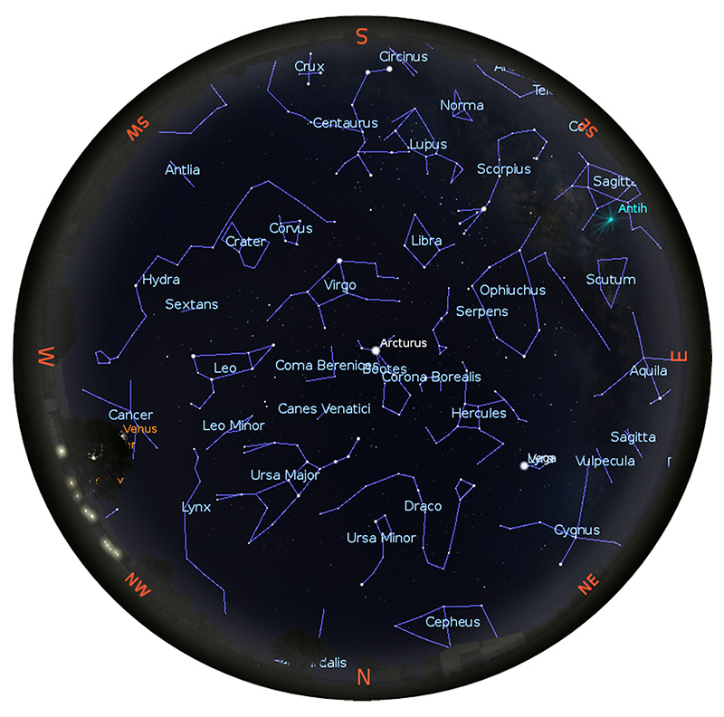Night sky view image - June 2026