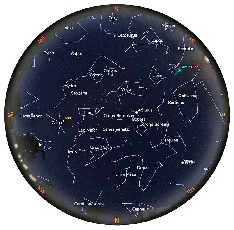 Night sky view image - May 2025