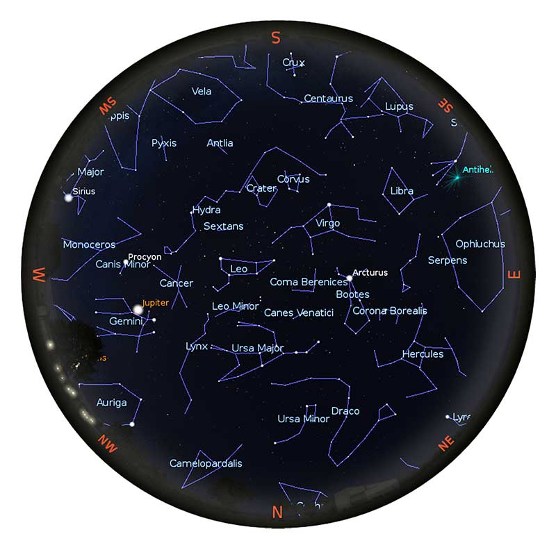 Night sky view image - May 2026
