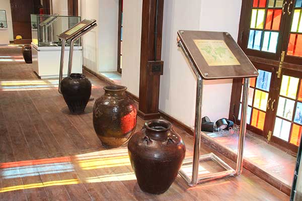 Displayed trade jars in Trade gallery