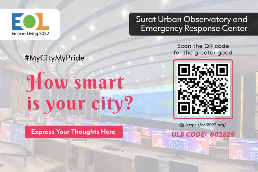 Ease of Living - How lively is your city - Surat Smart City - Tablet View