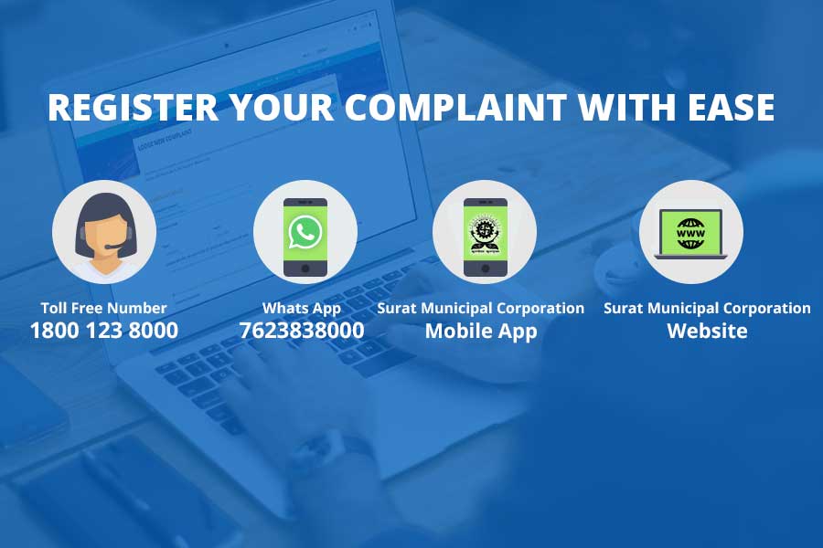 Register Your Complaint with Ease - Surat Municipal Corporation - Tablet View