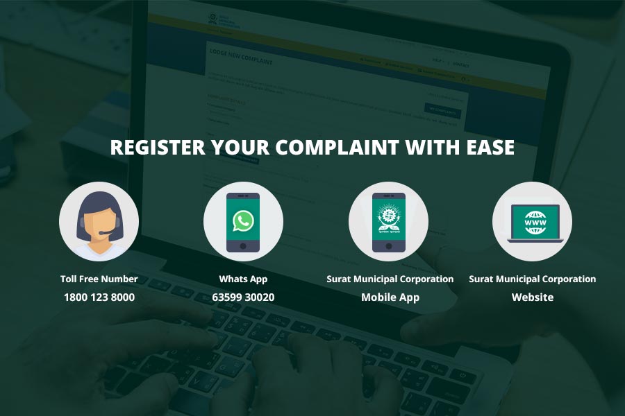 Register Your Complaint with Ease - Surat Municipal Corporation - Tablet View